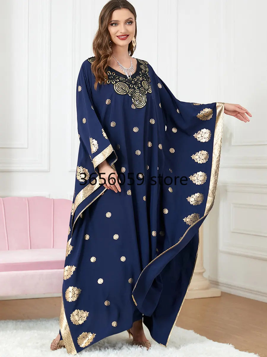 Morocco Party Dress Muslim Women Abaya Prayer Caftan Batwing Sleeve Robe India Maxi Abayas Dubai Turkey Longue Vestidos Largos