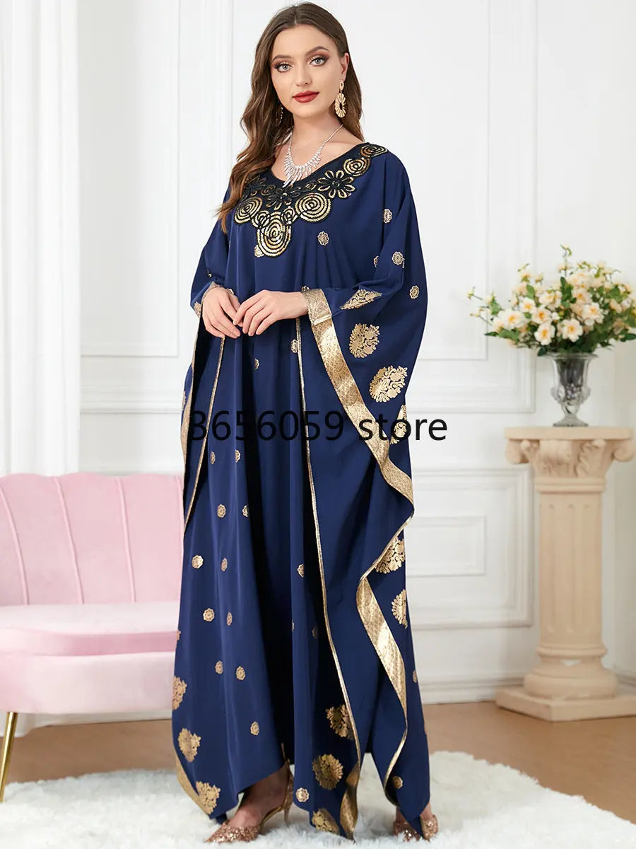 Morocco Party Dress Muslim Women Abaya Prayer Caftan Batwing Sleeve Robe India Maxi Abayas Dubai Turkey Longue Vestidos Largos