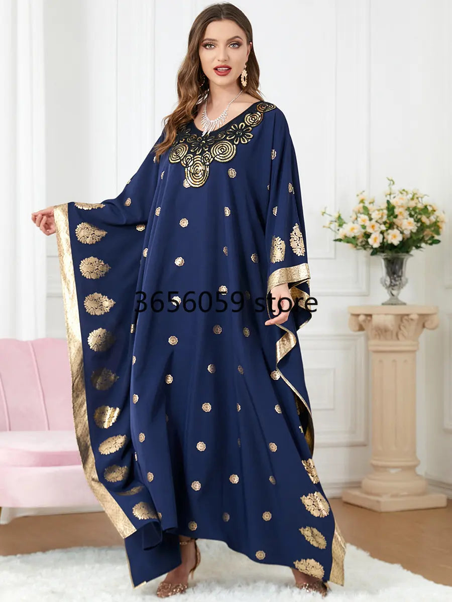 Morocco Party Dress Muslim Women Abaya Prayer Caftan Batwing Sleeve Robe India Maxi Abayas Dubai Turkey Longue Vestidos Largos