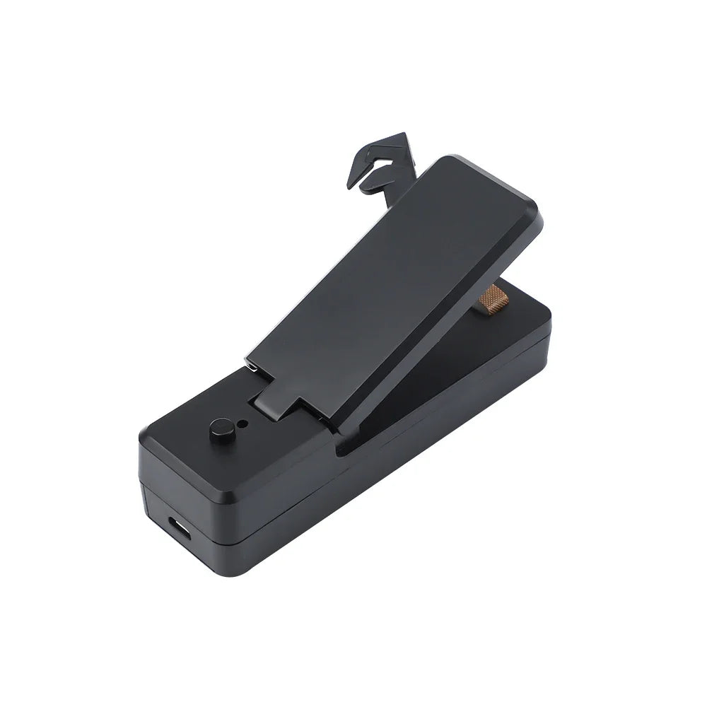 2 In 1 Mini Magnetic Sealer Bag Cutter Opener Portable Food Snack Sealing Packaging Machine Rechargeable Kitchen Bag Heat Sealer